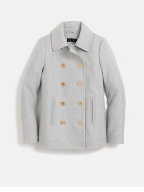 J. Crew Andover Gray Wool Petite Coat